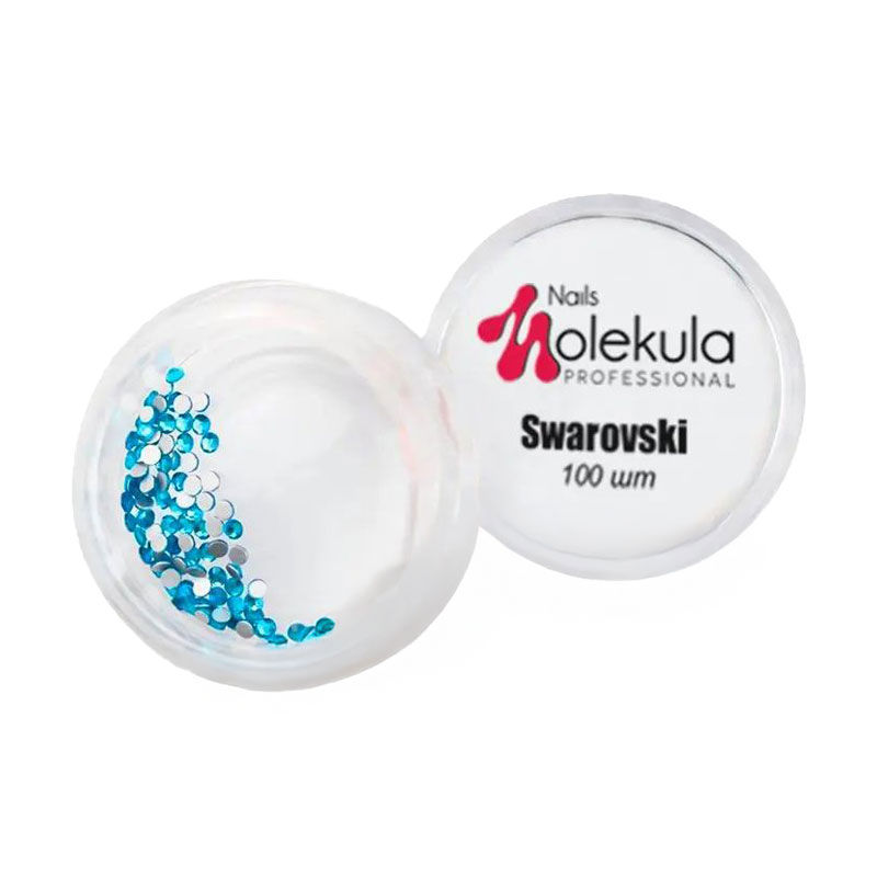 Декор для нігтів Nails Molekula Professional Камінці Swarovski 3 бірюзовий, 100 шт (SW01)