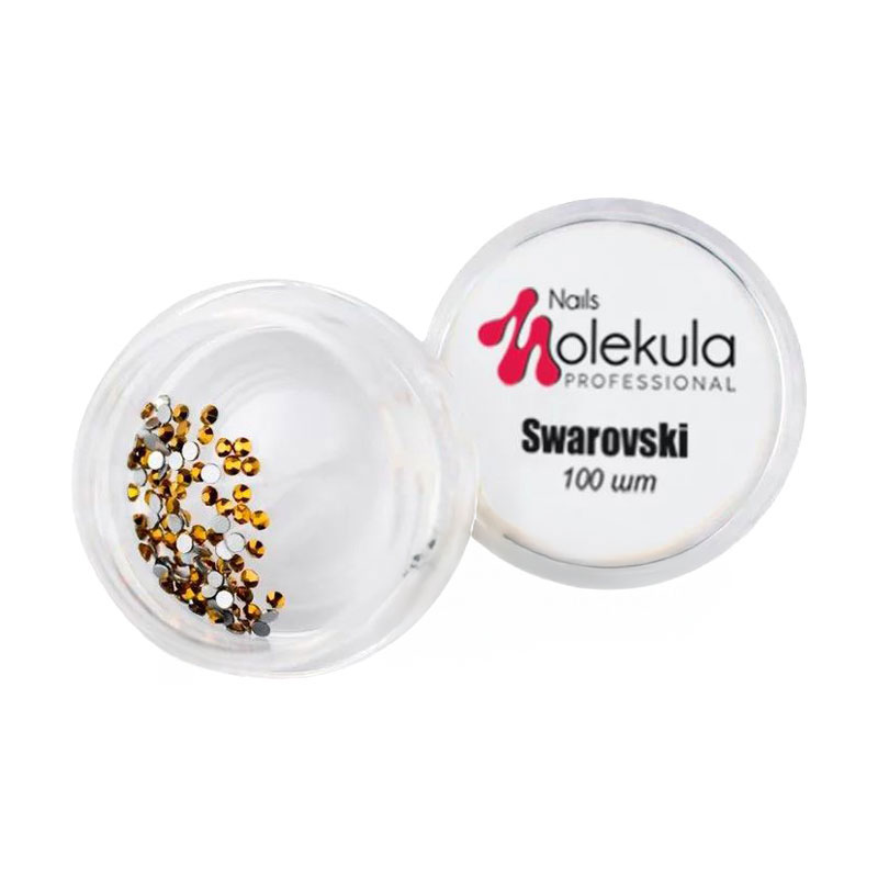 Декор для нігтів Nails Molekula Professional Камінці Swarovski 3 золото, 100 шт (SW04)